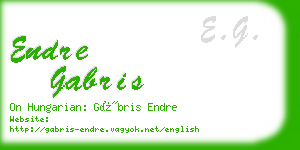 endre gabris business card